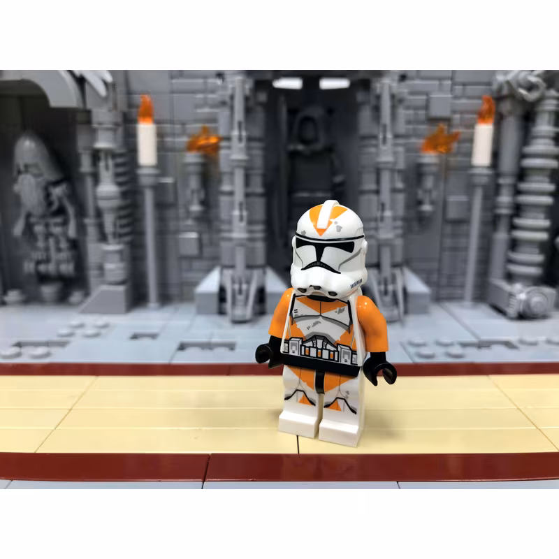 Clone Trooper, 212th Attack Battalion (Phase 2) - Orange Arms, Dirt Stains, Scowl