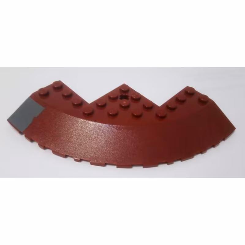 Brick, Round Corner 10 x 10 with Slope 33 Edge, Axle Hole, Facet Cutout with Worn Dark Bluish Gray Rectangle Pattern Model Left Side (Sticker) - Set 75060 Brick, Round Corner 10 x 10 with Slope 33 Edge, Axle Hole, Facet Cutout with Worn Dark Bluish Gray Rectangle Pattern Model Left Side (Sticker) - Set 75060