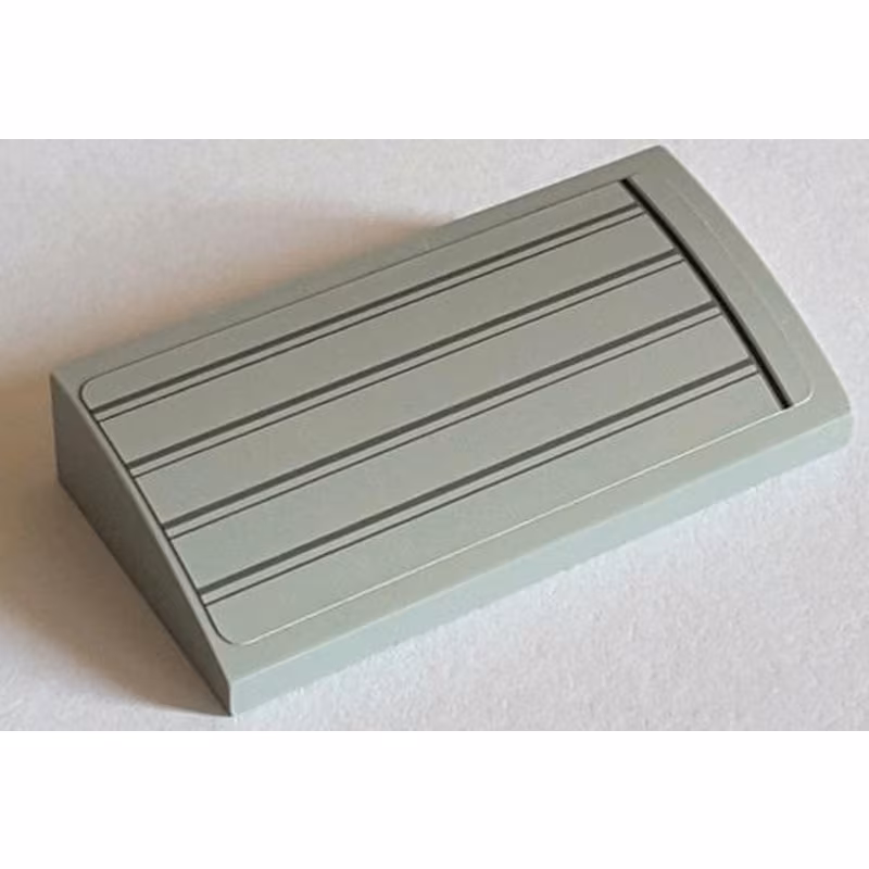 Slope, Curved 2 x 4 x 2/3 with Bottom Tubes with Dark Bluish Gray Lines and Black Line on Right Side Pattern (Sticker) - Set 75060