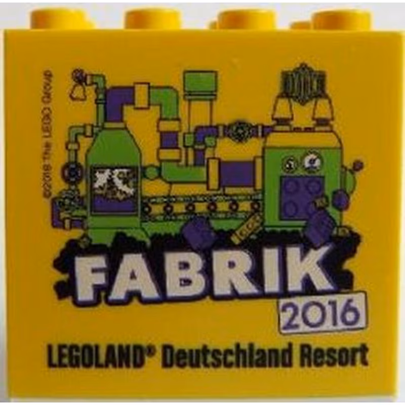 Brick 2 x 4 x 3 with Legoland Deutschland Resort Fabrik 2016 Pattern Brick 2 x 4 x 3 with Legoland Deutschland Resort Fabrik 2016 Pattern