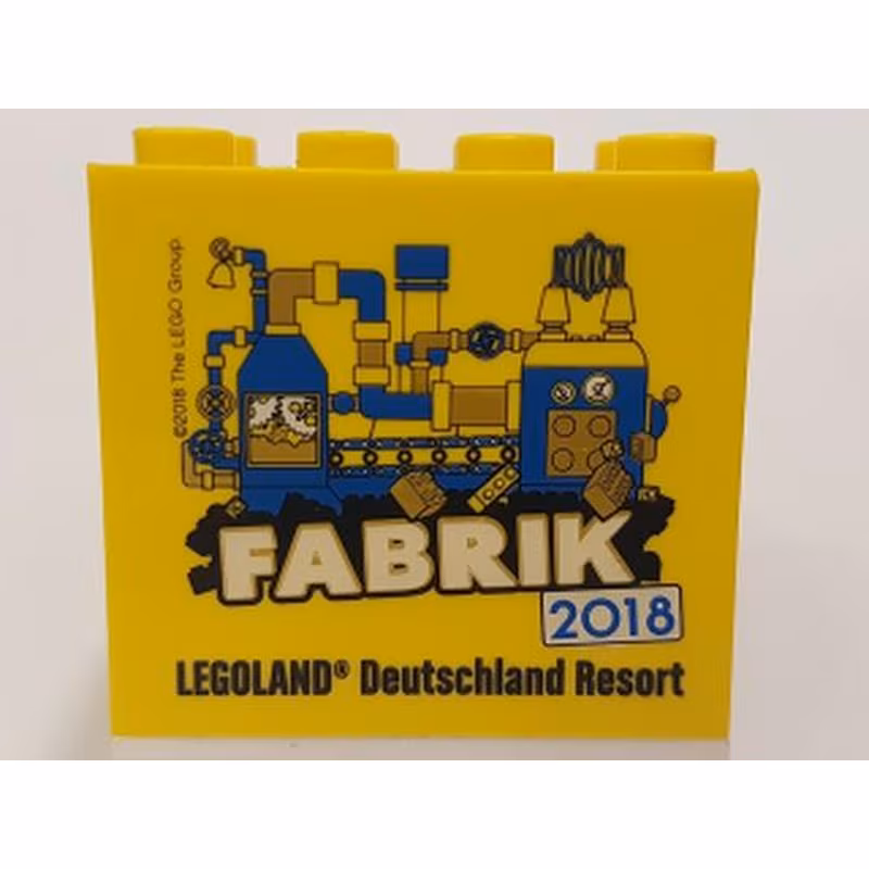 Brick 2 x 4 x 3 with Legoland Deutschland Resort Fabrik 2018 Pattern Brick 2 x 4 x 3 with Legoland Deutschland Resort Fabrik 2018 Pattern