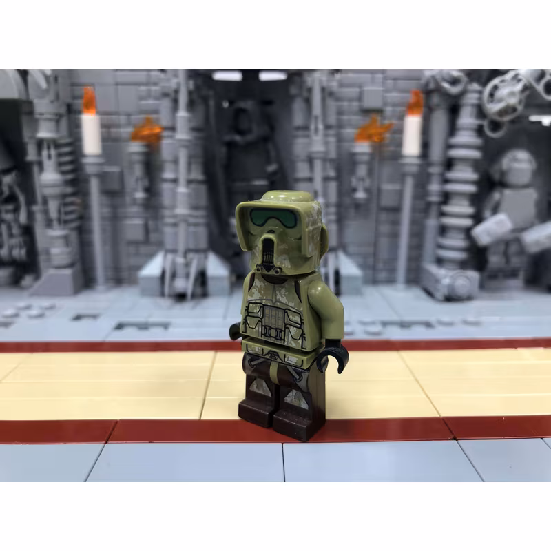 Clone Scout Trooper, 41st Elite Corps (Phase 2) - Kashyyyk Camouflage, Scowl