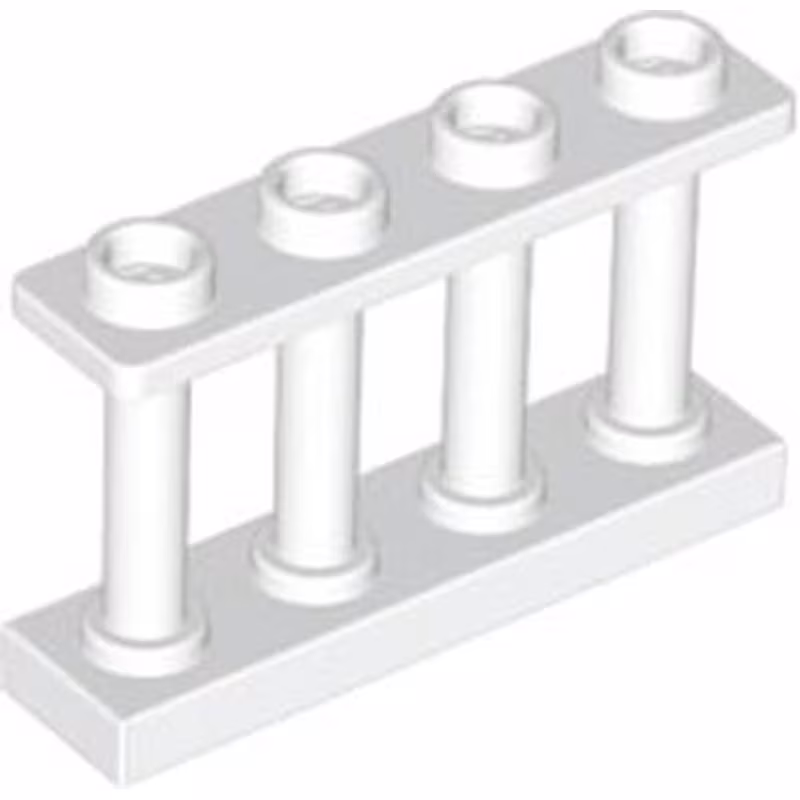 Fence 1 x 4 x 2 Spindled with 4 Studs