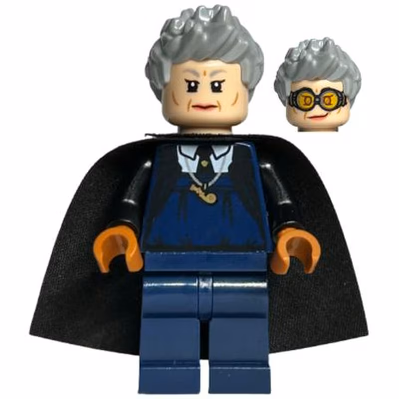 Madam Rolanda Hooch - Dark Blue Outfit, Light Nougat Head, Black Starched Cape