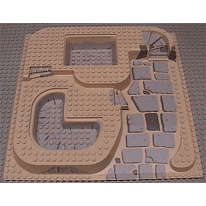Baseplate, Raised 32 x 32 Three Level with Slate Ramp and Gray Pool Pattern