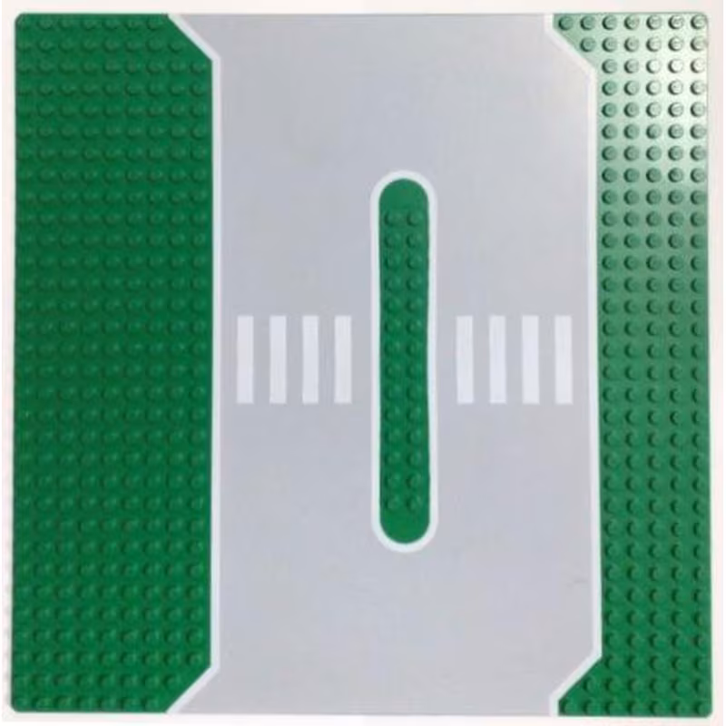 Baseplate, Road 32 x 32 Service Station with White Lines and Crosswalk Pattern Baseplate, Road 32 x 32 Service Station with White Lines and Crosswalk Pattern