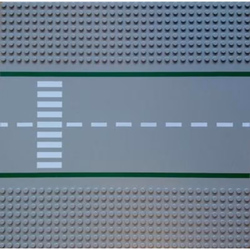Baseplate, Road 32 x 32 8-Stud Straight with Street and Crosswalk Pattern Baseplate, Road 32 x 32 8-Stud Straight with Street and Crosswalk Pattern
