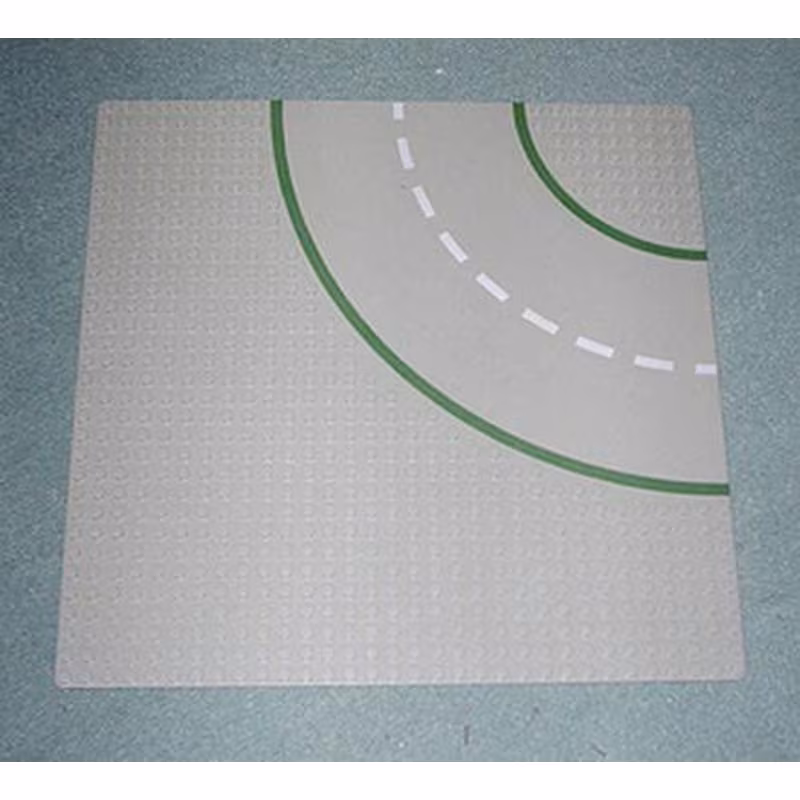 Baseplate, Road 32 x 32 9-Stud Curve with Road Pattern