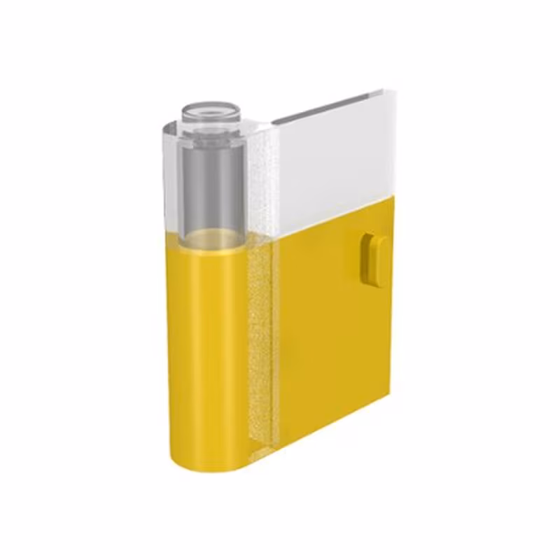 Door 1 x 3 x 3 Left with Vertical Handle with Yellow Bottom Pattern Door 1 x 3 x 3 Left with Vertical Handle with Yellow Bottom Pattern