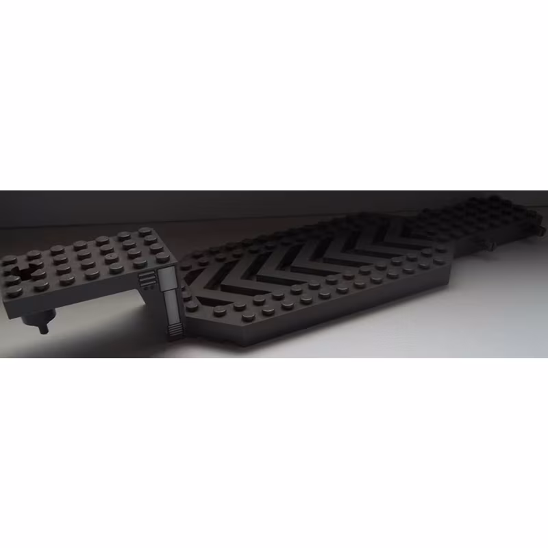 Vehicle, Trailer Base 8 x 30 x 3 1/3 with Grille and Piston Pattern on both Sides (Stickers) - Set 6739 Vehicle, Trailer Base 8 x 30 x 3 1/3 with Grille and Piston Pattern on both Sides (Stickers) - Set 6739