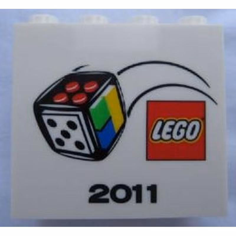 Brick 2 x 4 x 3 with Lego Games 2011 Pattern Brick 2 x 4 x 3 with Lego Games 2011 Pattern
