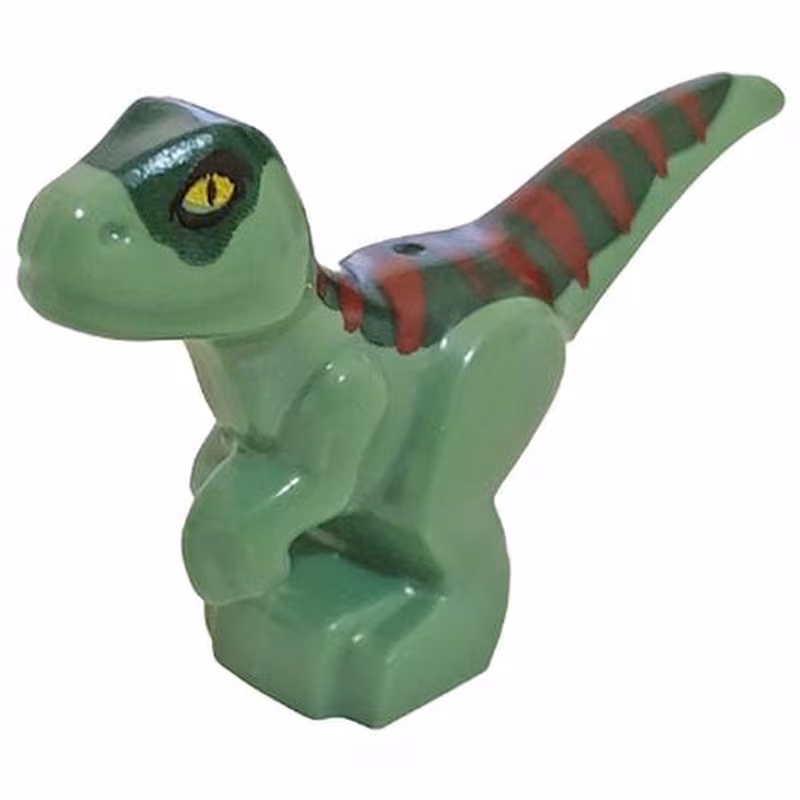 Dinosaur Baby Standing with Dark Green Back, Dark Red Stripes, and Yellow Eyes Pattern Dinosaur Baby Standing with Dark Green Back, Dark Red Stripes, and Yellow Eyes Pattern