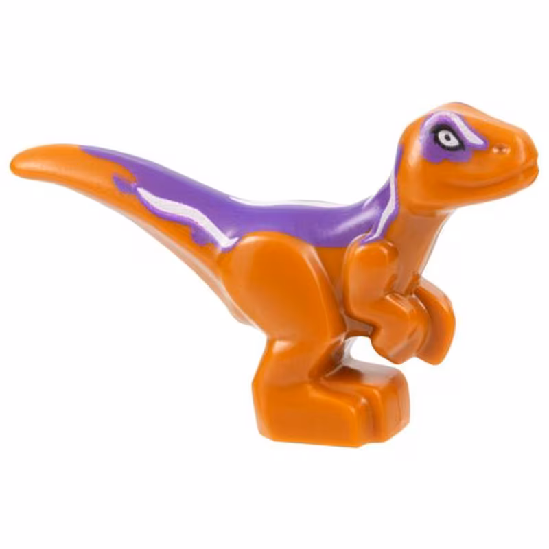 Dinosaur Baby Standing with Dark Purple Back, White Stripes, and White Eyes Pattern Dinosaur Baby Standing with Dark Purple Back, White Stripes, and White Eyes Pattern