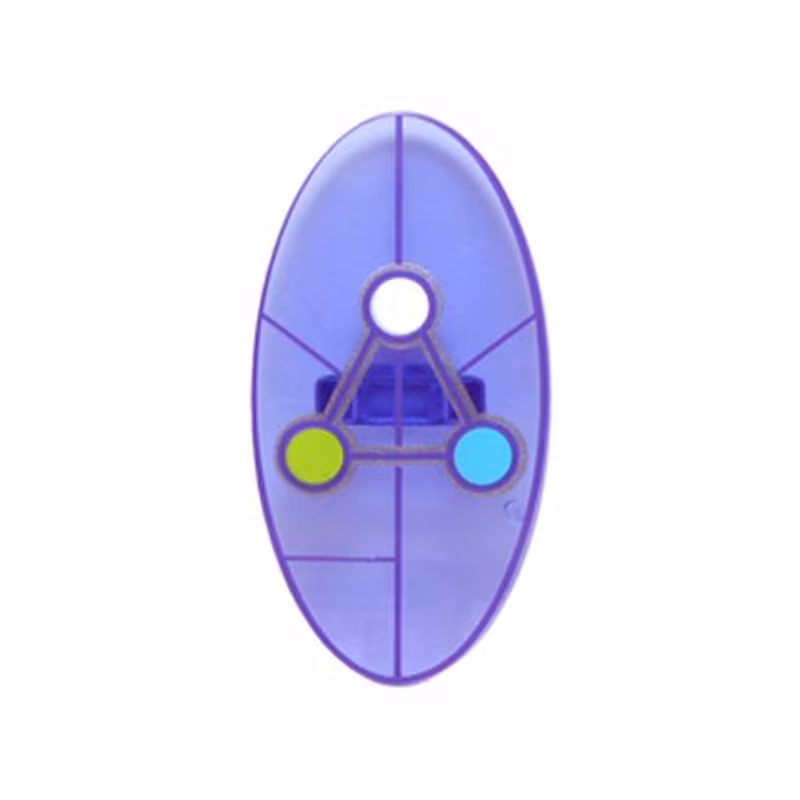 Minifigure, Shield Elliptical with Dimensions Keystone Symbol with White, Lime and Medium Azure Circles Pattern Minifigure, Shield Elliptical with Dimensions Keystone Symbol with White, Lime and Medium Azure Circles Pattern