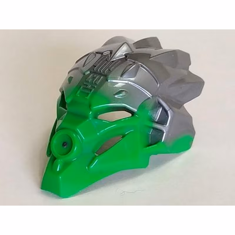 Bionicle Mask of Jungle (Unity) with Marbled Flat Silver Pattern Bionicle Mask of Jungle (Unity) with Marbled Flat Silver Pattern
