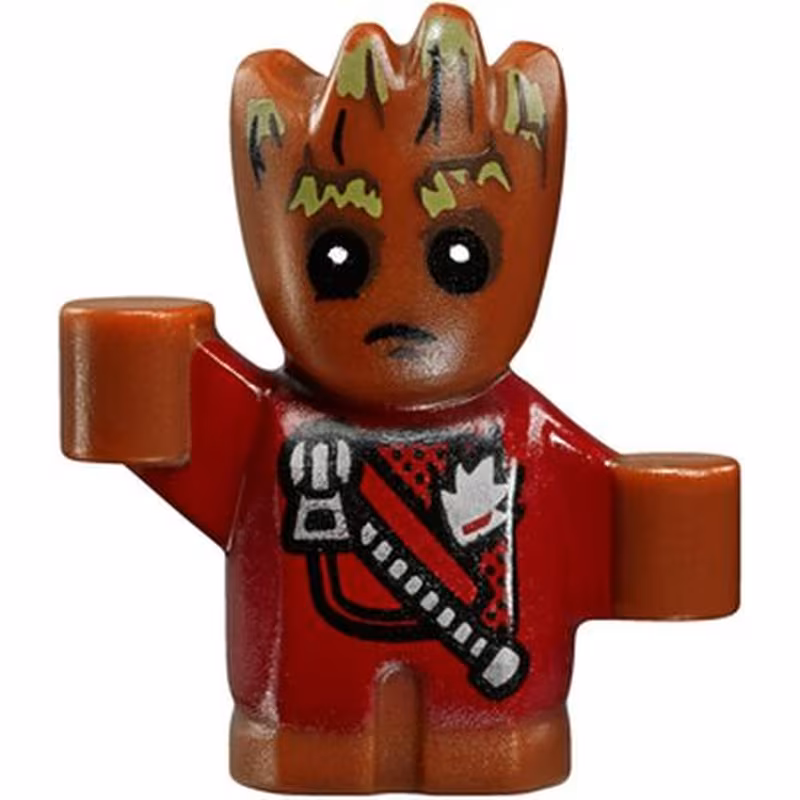 Groot - Baby, Reddish Brown with Dark Red Outfit Groot - Baby, Reddish Brown with Dark Red Outfit