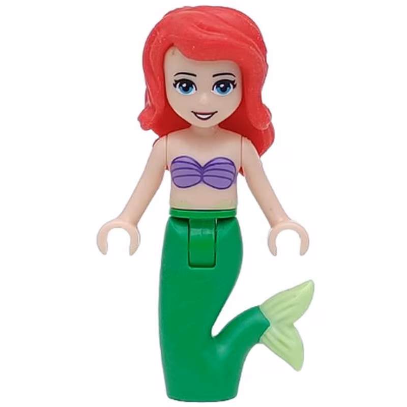 Ariel, Mermaid (Light Nougat) - Medium Lavender Shell Bra Top, Bright Green Tail, Medium Azure Eyes Ariel, Mermaid (Light Nougat) - Medium Lavender Shell Bra Top, Bright Green Tail, Medium Azure Eyes