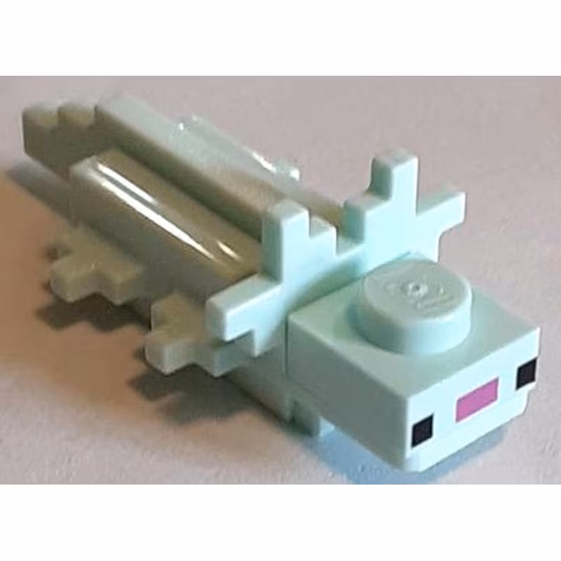 Minecraft Axolotl with Dark Pink Nose - Brick Built Minecraft Axolotl with Dark Pink Nose - Brick Built