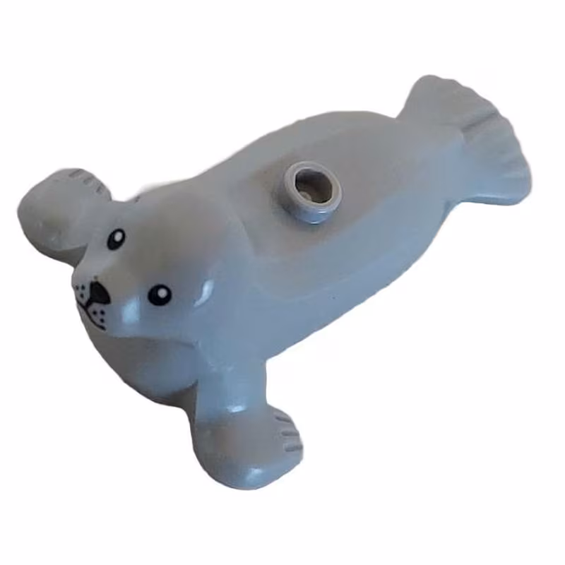 Seal with Stud on Back with Black Eyes, Nose, Mouth and Whisker Dots Pattern Seal with Stud on Back with Black Eyes, Nose, Mouth and Whisker Dots Pattern