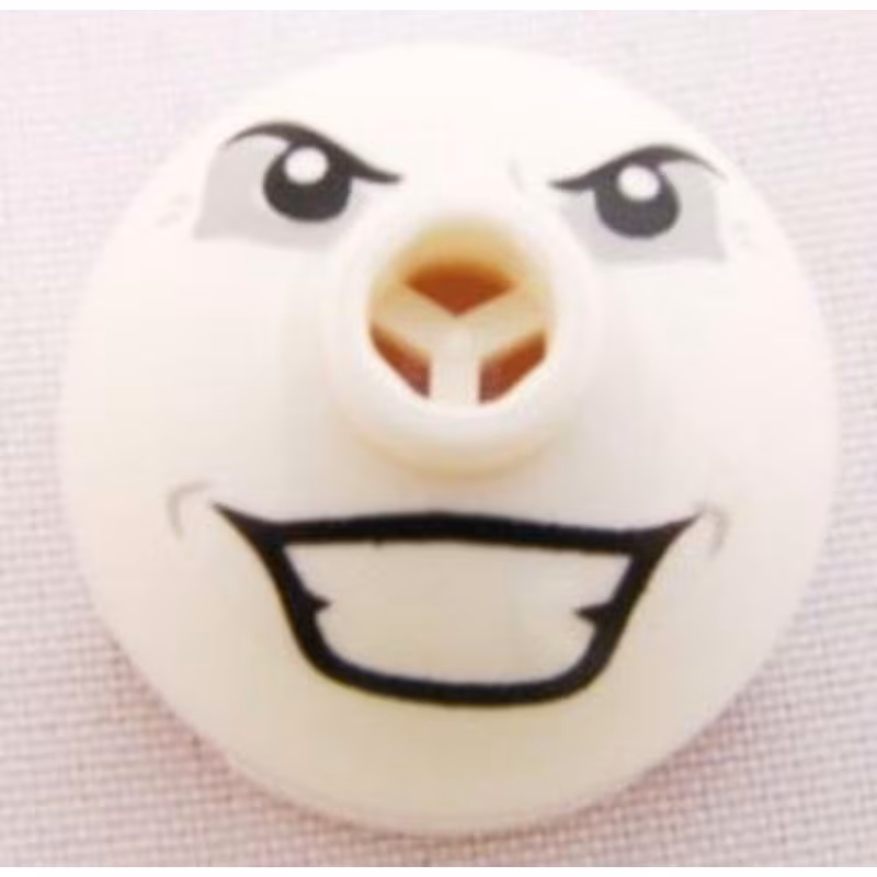 Brick, Round 2 x 2 Dome Top with Angry Eyes and Grin Pattern (Joker Bomb) Brick, Round 2 x 2 Dome Top with Angry Eyes and Grin Pattern (Joker Bomb)