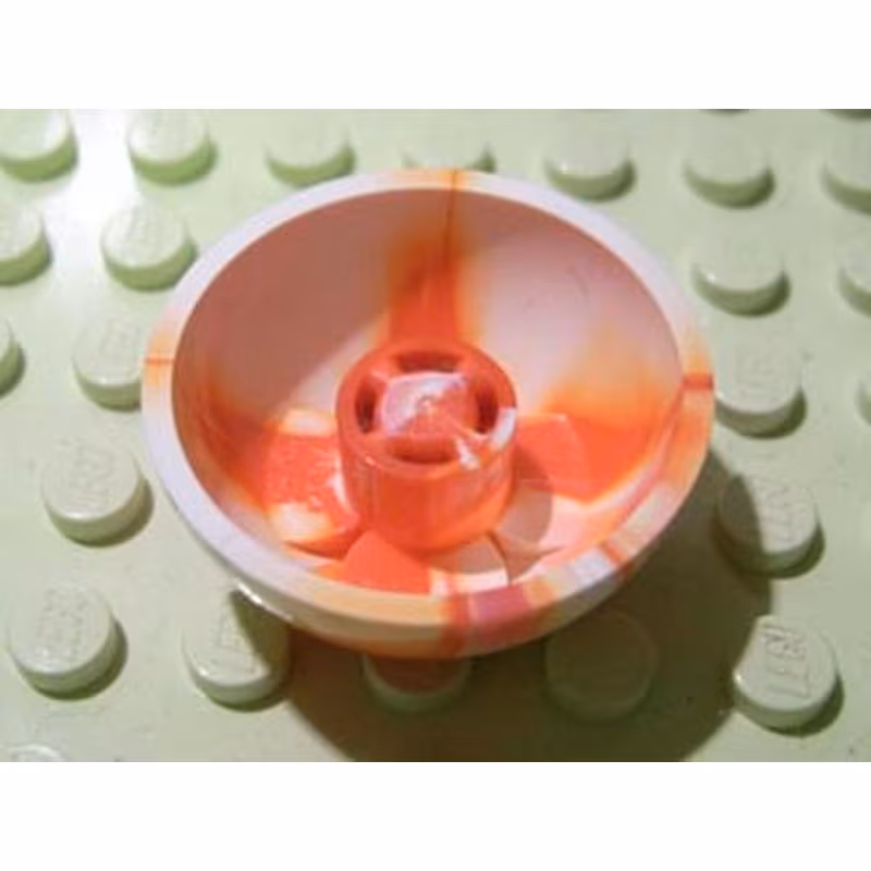 Cylinder Hemisphere 3 x 3 Ball Turret with Marbled Red Pattern