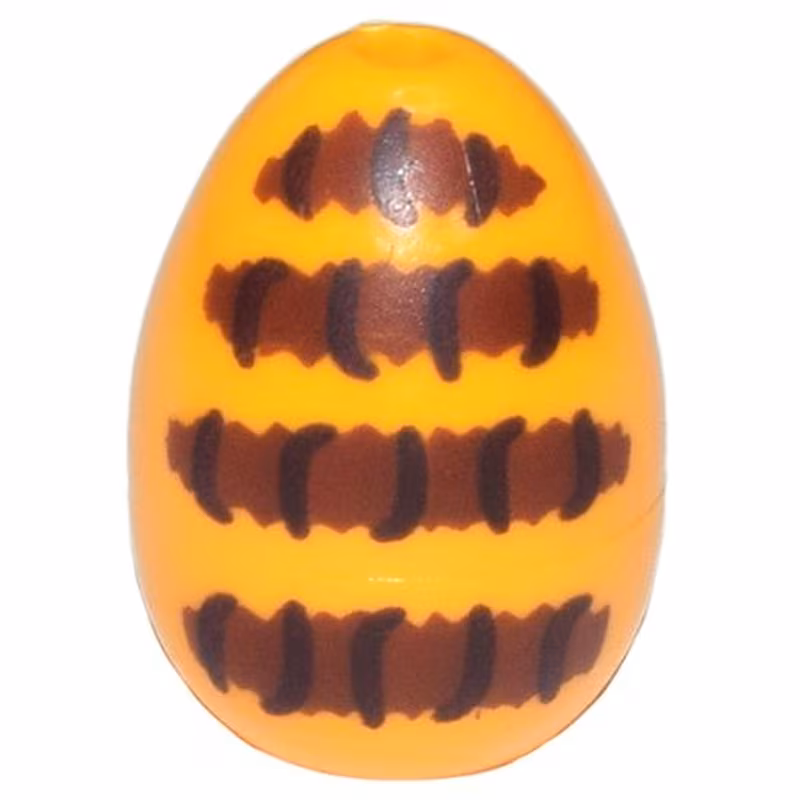 Egg with Small Pin Hole with Reddish Brown Stripes with Dark Brown Lines Pattern (Honeybee Abdomen)