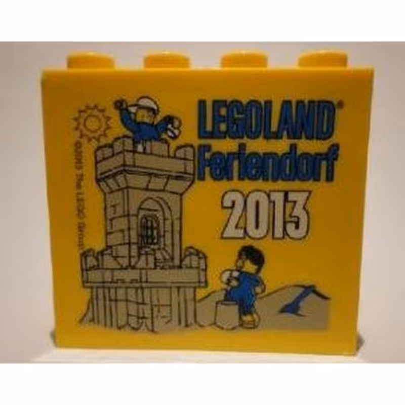 Brick 2 x 4 x 3 with Legoland Feriendorf 2013 Castle Pattern Brick 2 x 4 x 3 with Legoland Feriendorf 2013 Castle Pattern