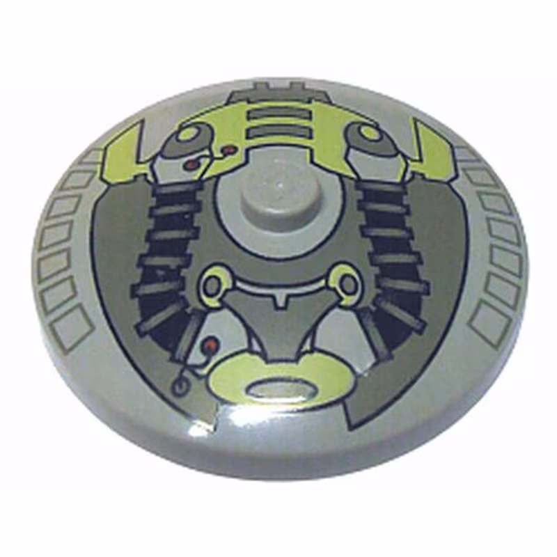 Dish 4 x 4 Inverted (Radar) with Solid Stud with Life on Mars (LoM) Hoses and Machinery Pattern