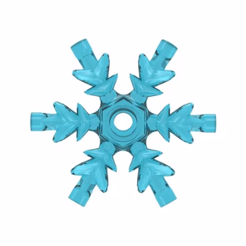 Rock 4 x 4 Crystal, Ice Snowflake Rock 4 x 4 Crystal, Ice Snowflake