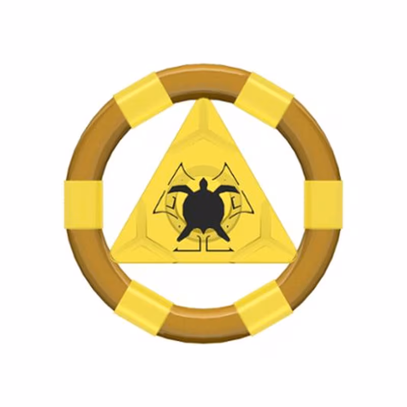 Ring with Center Triangle with Gold Bands and Turtle Pattern (Atlantis Treasure Key) Ring with Center Triangle with Gold Bands and Turtle Pattern (Atlantis Treasure Key)