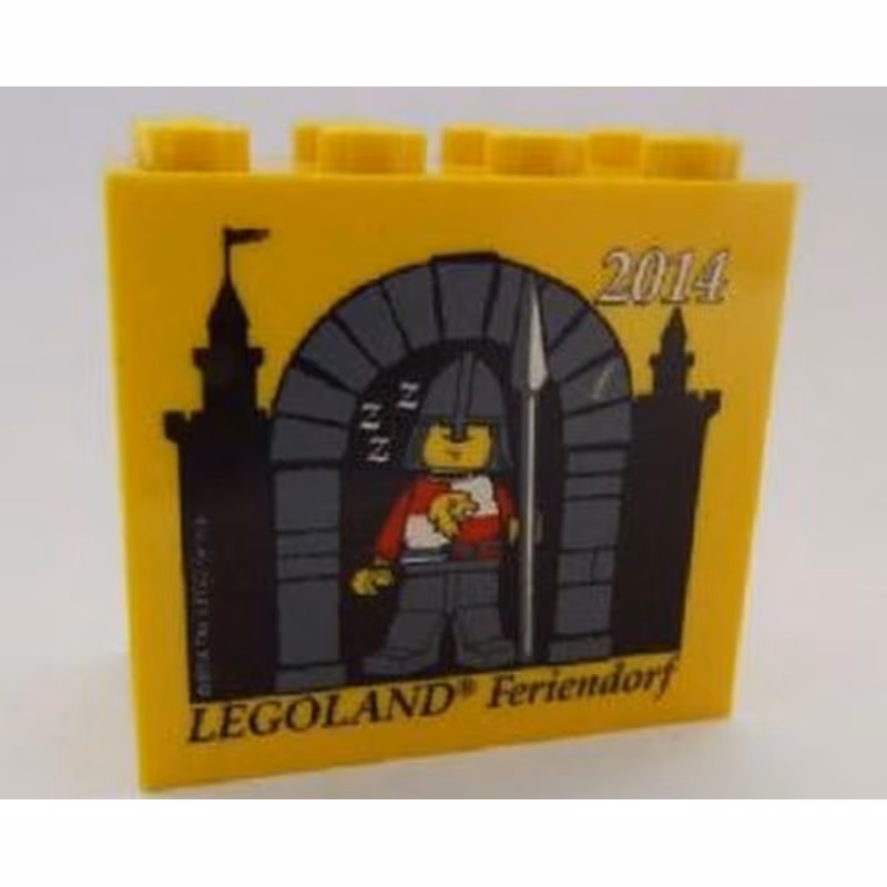 Brick 2 x 4 x 3 with Legoland Feriendorf 2014 Castle Pattern Brick 2 x 4 x 3 with Legoland Feriendorf 2014 Castle Pattern