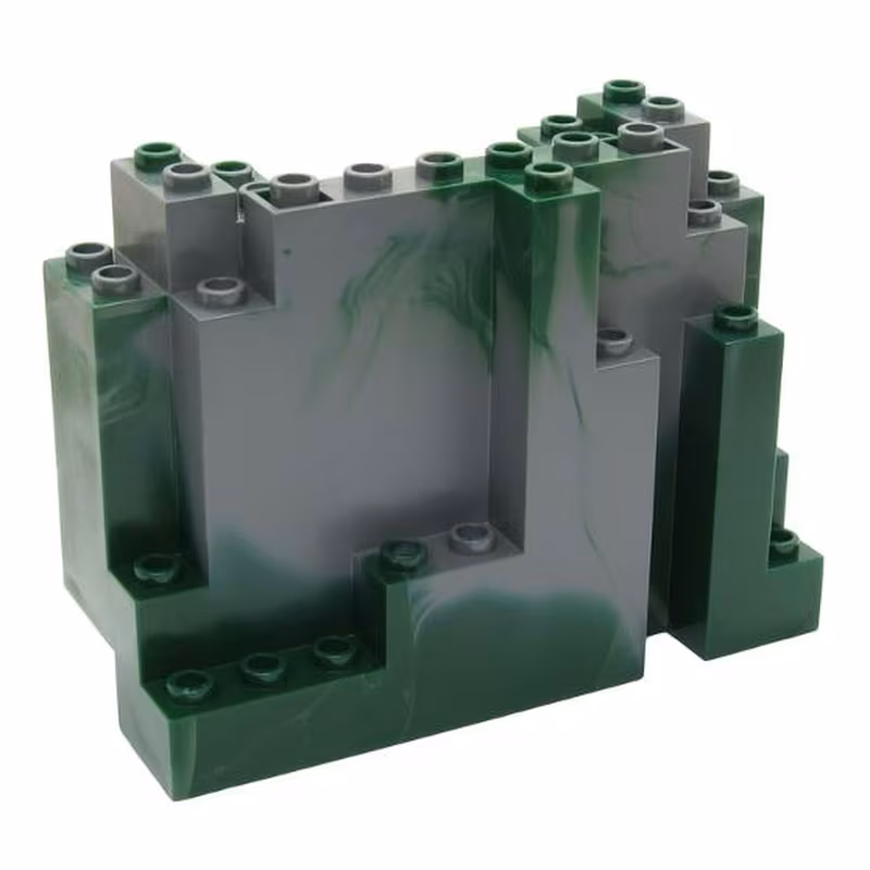 Rock Panel 4 x 10 x 6 Rectangular (BURP) with Marbled Dark Green Pattern Rock Panel 4 x 10 x 6 Rectangular (BURP) with Marbled Dark Green Pattern