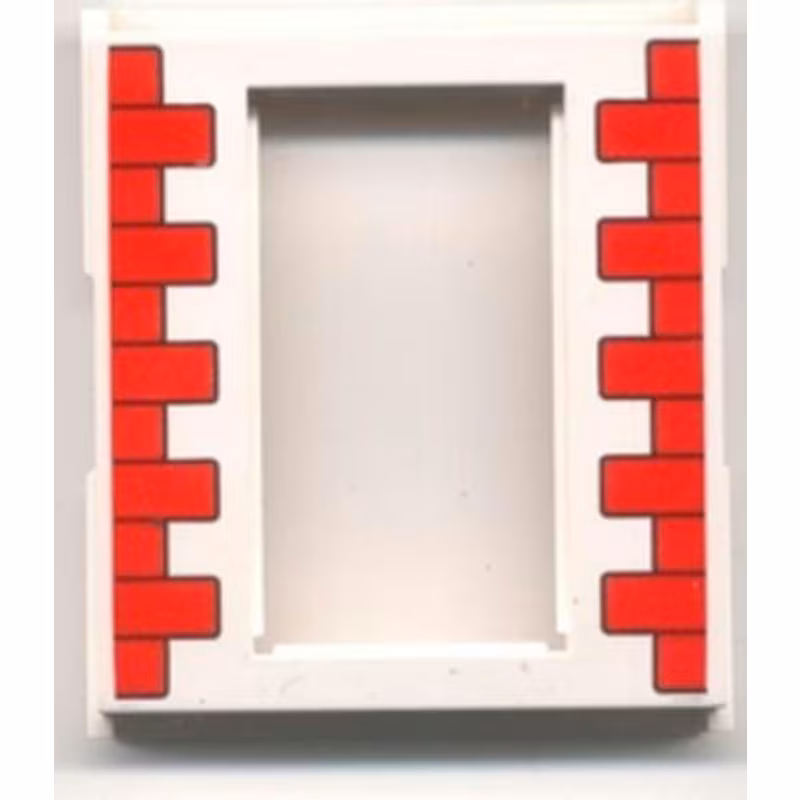Door, Frame 2 x 8 x 8 with Red Bricks Pattern Door, Frame 2 x 8 x 8 with Red Bricks Pattern