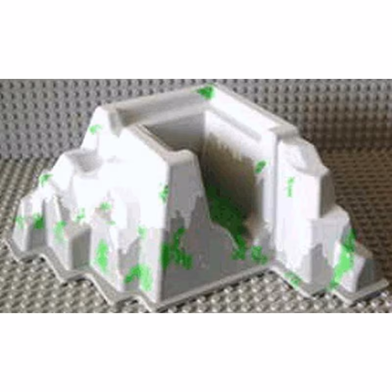 Baseplate, Raised Belville Mountain 22 x 22 x 10 with Snow, Ice and Plants Pattern