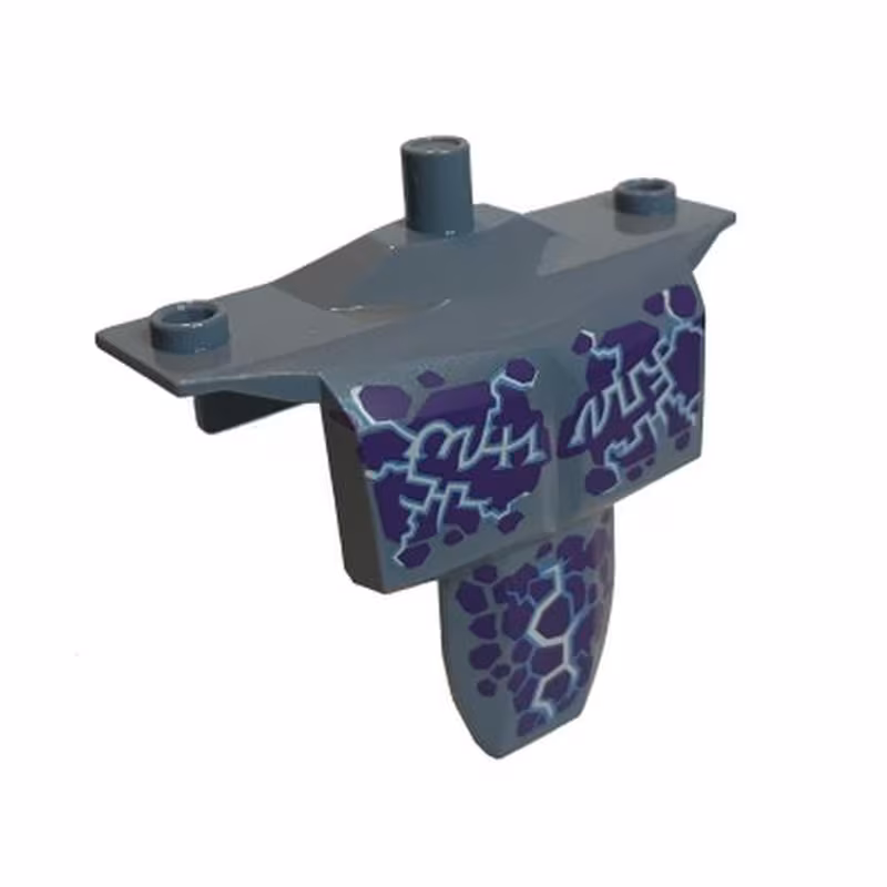 Large Figure Torso Armor Shoulder Studs with Dark Purple Spots and Medium Blue Veins Pattern Large Figure Torso Armor Shoulder Studs with Dark Purple Spots and Medium Blue Veins Pattern