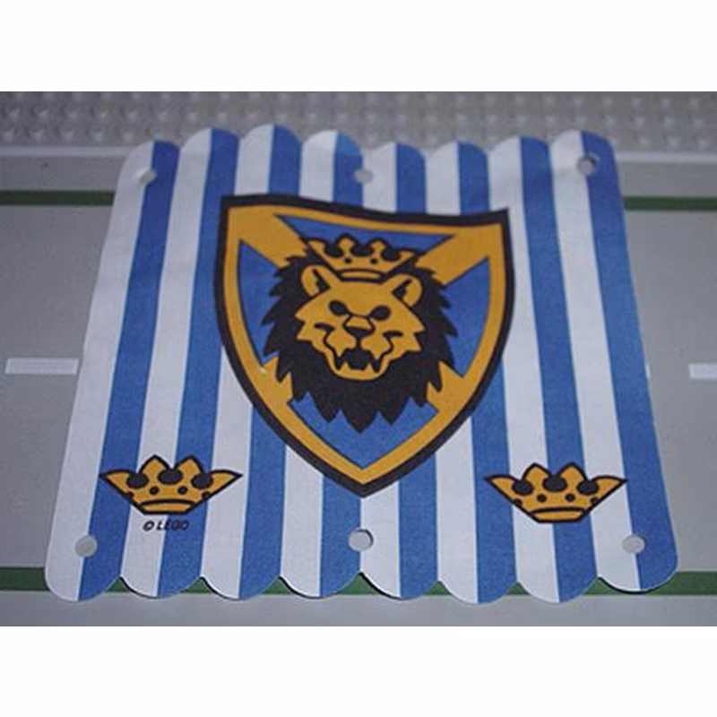 Cloth Hanging 16 x 16 with Blue Stripes and Lion Head Shield Pattern