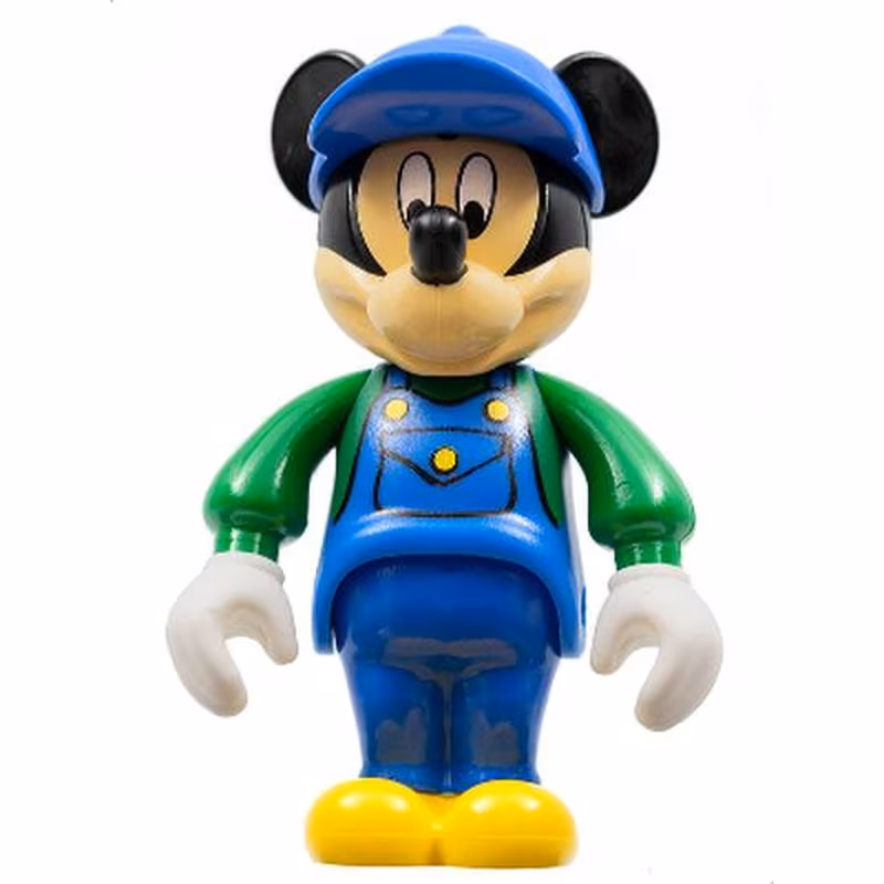Mickey Mouse Figure with Blue Overalls, Green Sleeves, Blue Cap (4141369)