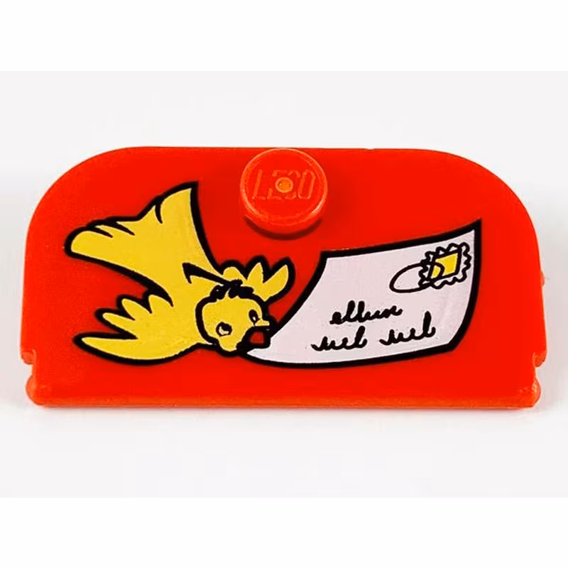 Container, Mailbox 4 x 4 Door with Bird and Envelope Pattern