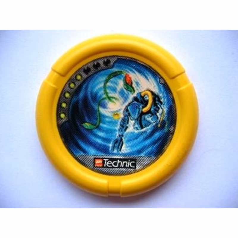 Throwing Disk with Throwbot Scuba / Slizer Sub 5 Pips, LEGO Technic Logo, and Robot and Tentacles Pattern Throwing Disk with Throwbot Scuba / Slizer Sub 5 Pips, LEGO Technic Logo, and Robot and Tentacles Pattern