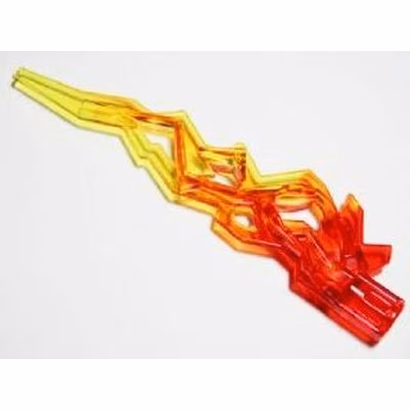 Hero Factory Weapon Accessory, Flame / Lightning Bolt with Axle Hole with Marbled Trans-Yellow Pattern Hero Factory Weapon Accessory, Flame / Lightning Bolt with Axle Hole with Marbled Trans-Yellow Pattern