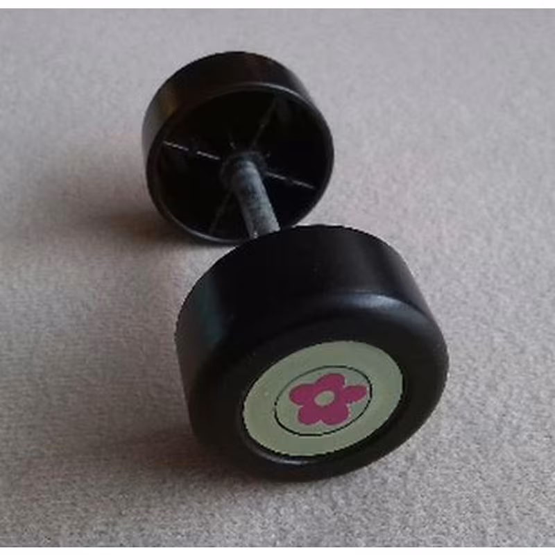 Duplo Wheel Double Assembly with Metal Axle and Flower Pattern
