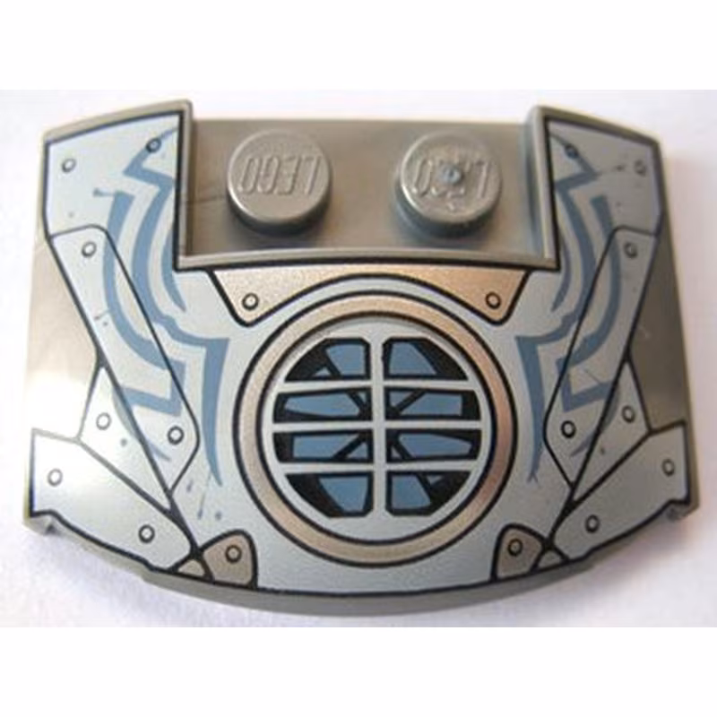 Wedge 3 x 4 x 2/3 Triple Curved with Armor Plates and Fan Blade with Grille Pattern