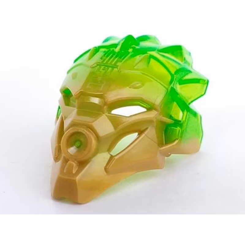 Bionicle Mask of Jungle (Unity) with Marbled Trans-Bright Green Pattern Bionicle Mask of Jungle (Unity) with Marbled Trans-Bright Green Pattern