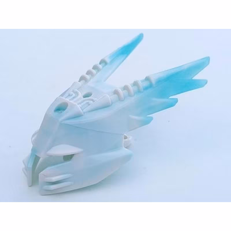 Bionicle Mask Spiked Ice with Marbled Trans-Light Blue Pattern