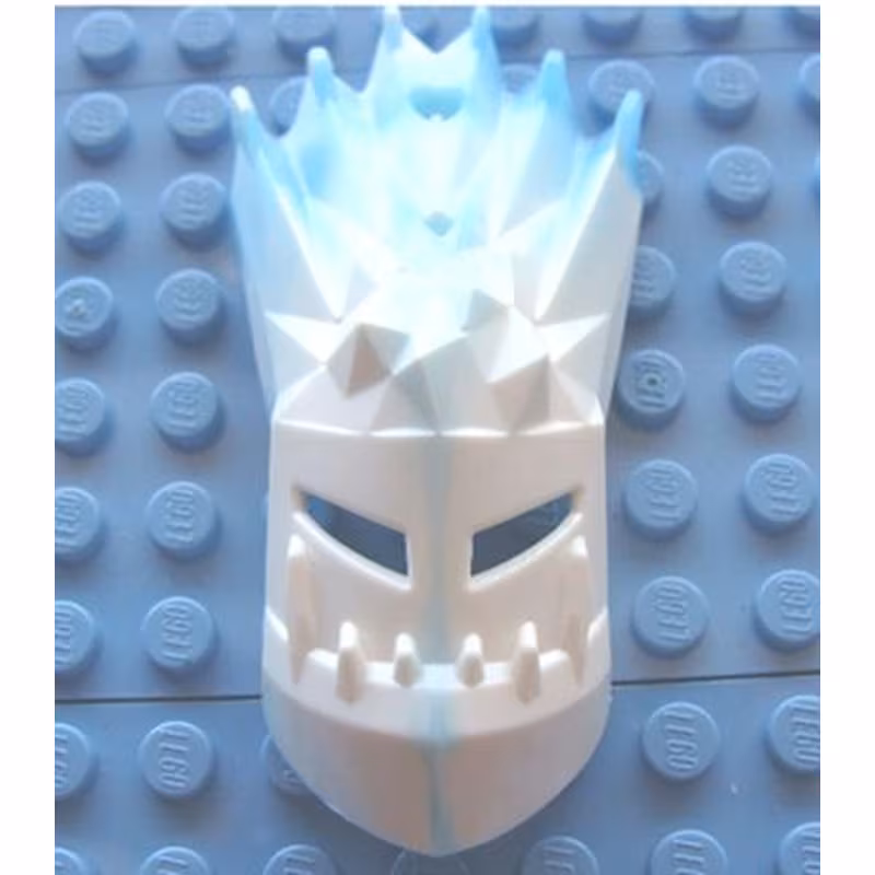 Bionicle Mask Strakk With Marbled Trans-Light Blue Pattern (Glatorian)