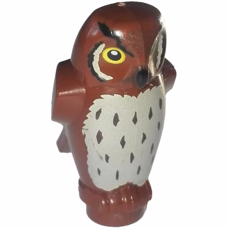 Owl, Angular Features with Black Beak, Yellow Eyes, and Tan Chest Feathers Pattern (HP Pigwidgeon) Owl, Angular Features with Black Beak, Yellow Eyes, and Tan Chest Feathers Pattern (HP Pigwidgeon)