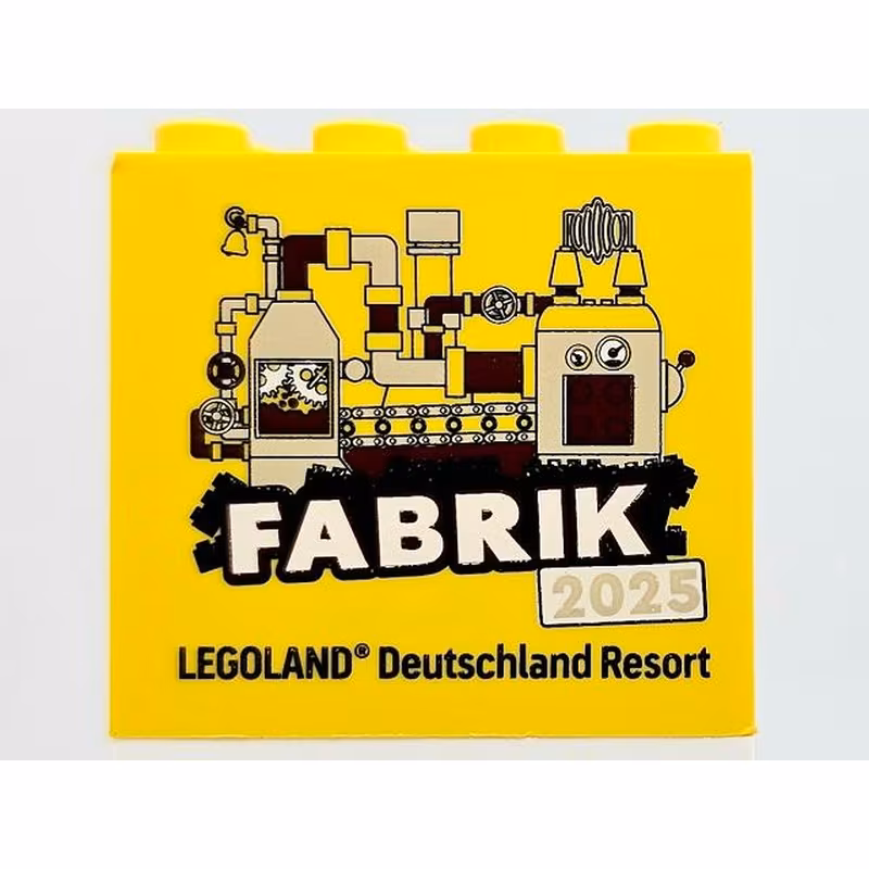 Brick 2 x 4 x 3 with LEGOLAND Deutschland Resort FABRIK 2025 Pattern