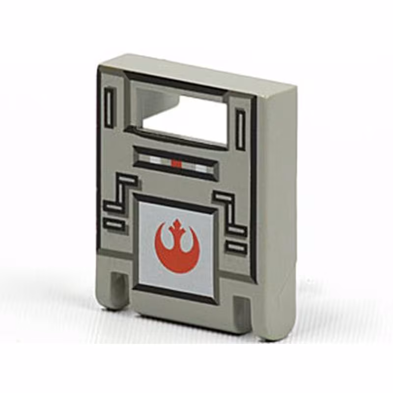 Container, Box 2 x 2 x 2 Door with Slot with Red SW Rebel Alliance Symbol Pattern