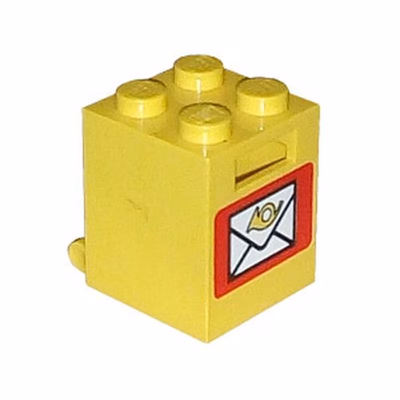 Container, Box 2 x 2 x 2 - Solid Studs with Mail Pattern