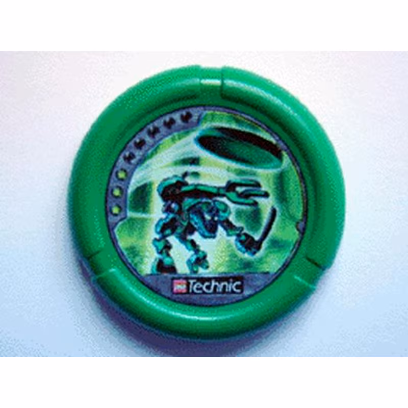 Throwing Disk with Throwbot Amazon / Slizer Jungle 3 Pips, LEGO Technic Logo, and Robot Throwing Disk Pattern